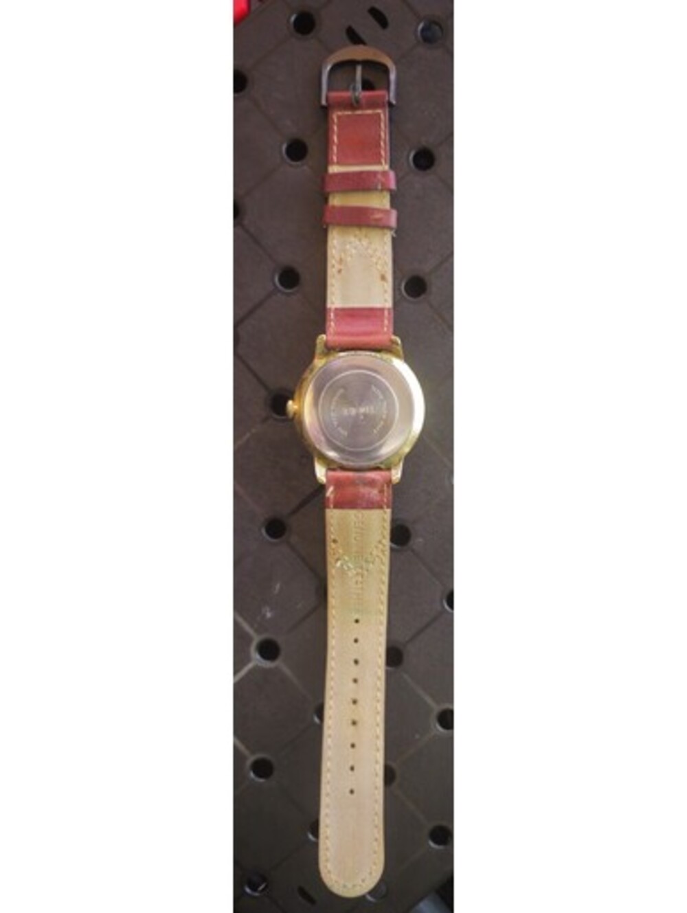Vintg Timex Day Date Manual Wind Watch Gold Tone 1970's Works "Barcode"  READ - Picture 3 of 5